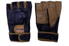 Перчатки т/а Viking кож.люкс с напульсником черный/желтый 3288 р.XXL