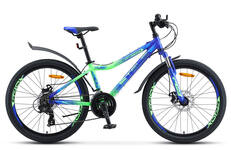 Велосипед 24" Stels Navigator 450 MD 13" Синий/ неоновый зеленый) арт.V030