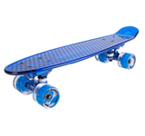 Скейтборд пластиковый Transparent 22 light blue 1/4 TLS-403