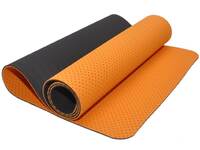 Коврик для йоги и фитнеса: TJD-FO066 (Оранжево-чёрный - Ч+ОРН)