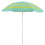 Зонт складной d=1,6м с углом наклона цветной для пляжа