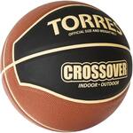 Мяч б/б TORRES Crossover №7, ПУ-комп, черный/оранжевый/бежевый B32097 НОВИНКА!