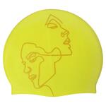 Шапочка для плавания Elous  EL009, силиконовая, лица желтая