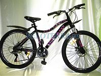 Велосипед 24" ТМ MAKS BASKA DISC рама 16" черно/розовый