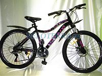 Велосипед 26" ТМ MAKS BASKA DISC рама 17" черно/розовый