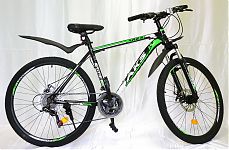 Велосипед 26" ТМ MAKS ARES DISC  рама 19" черно/зеленый