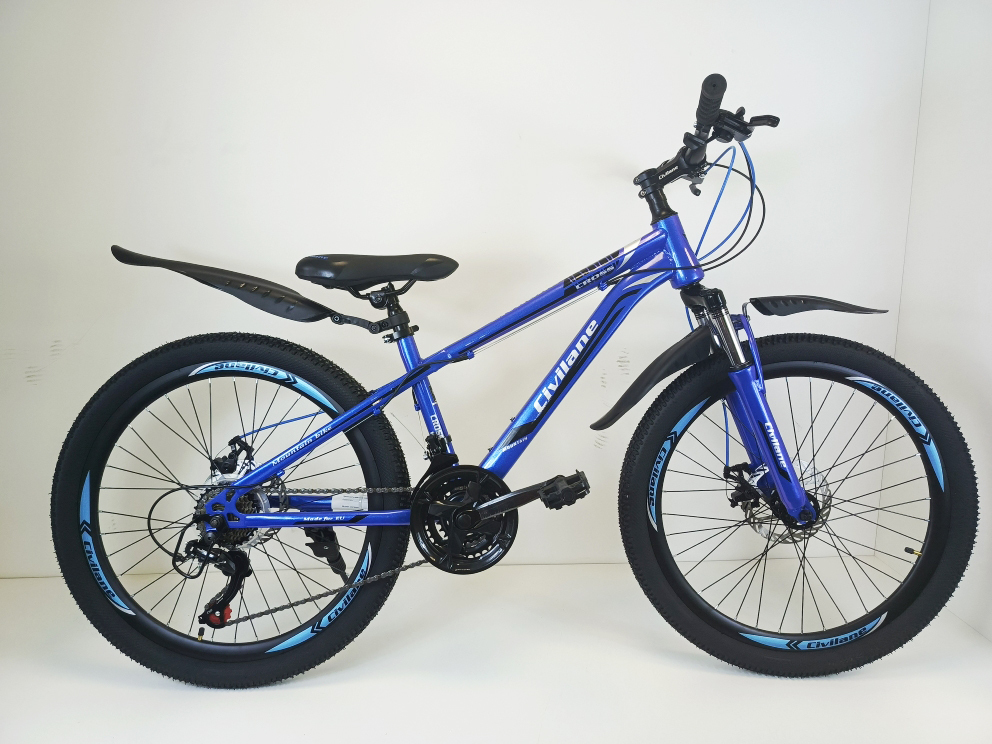 Велосипед 24" ТМ Civilane CROSS MD рама 13" DARK BLACK / BLACK