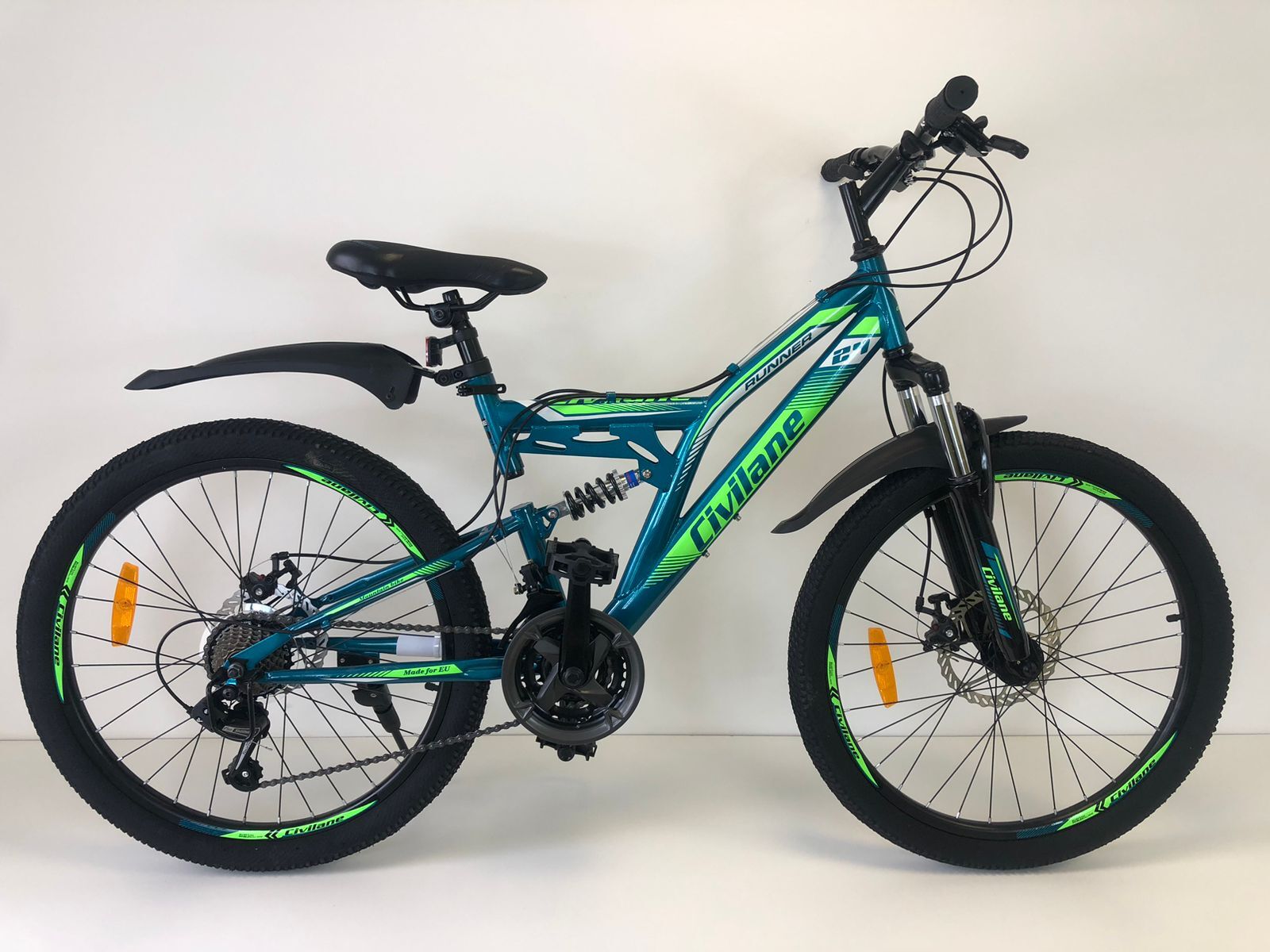 Велосипед 24" ТМ Civilane RUNNER DISC двух подв. рама16" SEA WAVE