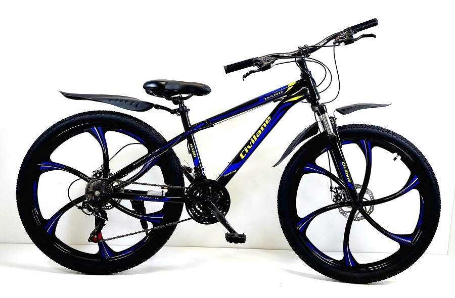 Велосипед 26" ТМ Civilane HARD MD рама 15" BLACK/BLUE Литые диски
