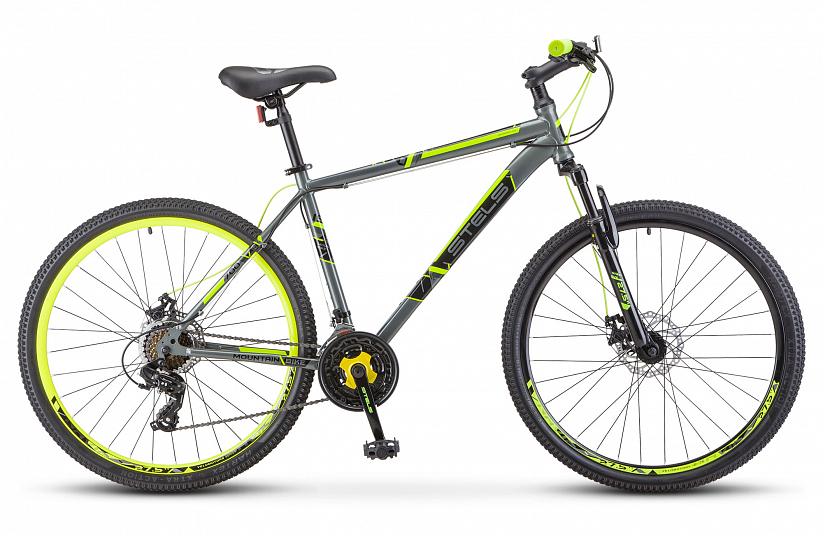 Велосипед 27,5" Stels Navigator 700 MD 17,5" Серый/желтый арт.F020