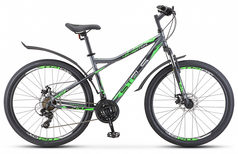 Велосипед 27,5" STELS Navigator 710 MD (18" Серый/Зеленый)