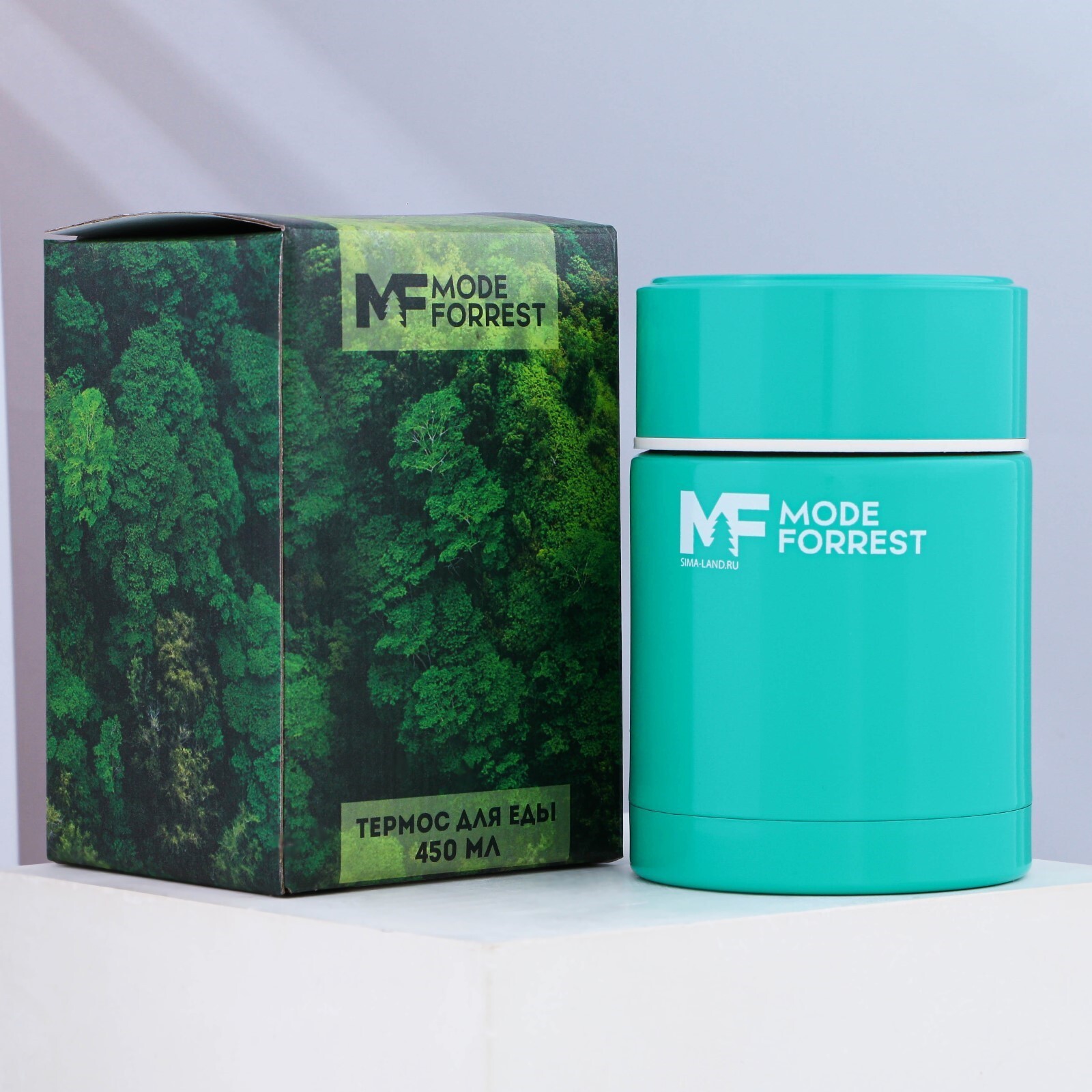 Термос для еды Mode Forrest, 450 мл, бирюзовый, сохраняет тепло 6 ч 9088933