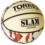 Мяч б/б TORRES Slam №7, резина, бежевый-хаки B02067 НОВИНКА!