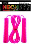 Скакалка Neon шнур 3 м "Fortius" в пакете (розовая)