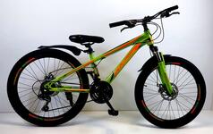 Велосипед 24" ТМ Civilane FLIER DISC рама 13" GREEN/ORANGE