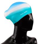 Шапочка для плавания SCL-7 (для длинных волос) (skyblue/white/turquoise)